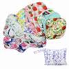 Asenappy Random Prints Adjustable Snaps Reusable Menstrual Pads - 9 pcs Three Size Cloth Sanitary Pads with 1 Bag view 1