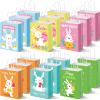 150 Pieces Easter Day Paper Gift Bags with Handle Rabbit Goody Candy Bags Easter Day Party Favor Supplies Treat Bags for Easter Day Party Favors Gift Wrapping Supplies view 1