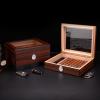 CIGARWONG Cigar Humidors Spanish Cedar Holds 25-35 Cigars Desktop Box with Hygrometer and Humidifier view 2