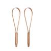 HealthAndYoga qLoop Copper Tongue Cleaner - Easy One Hand Use - Larger Surface Coverage - Ayurvedic Copper Health for Fresh Breath and Total Oral Hygiene (Set of 2) view 1