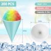 Zubebe 200 Pack Snow Cone Cups 4.5 Oz Cone Paper Cups Bulk Small Water Dispenser Cups Wax Coated Leakproof Cups for Office Water Coolers Shaved Ice, Slush Ice Cream (Blue) view 2