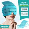 Comfcube Migraine & Headache Relief Ice Cap, 2 Hours Long Lasting Cold Therapy Wearable & Washable Form Fitting Ice Hat for Sinus & Stress Relief, Puffy Eyes, Severe Migraines, Chemo view 2