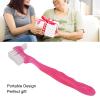 Double Sided Elderly Denture Cleaning Brush,Denture Brush Toothbrush,Portable Plaque Dirt Removal False Teeth Cleaning Brush for Home,Travel(pink), denture brush pink toothbrush Denture toothbrus view 4