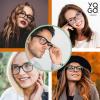 Yogo Vision Bifocal Reading Glasses for Women Men Rectangle Multifocal Readers Fashion Nerd Eyeglasses 3 Pack: Black, Clear, Grey Havana 3 view 2