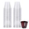 R-kay 9 Oz Clear Plastic Cups For Party - Clear Cups 100 Pack - Heavy Duty Disposable Cups/Tumblers - Plastic Wine Glasses For Parties Disposable - Plastic Cocktail Glasses - Party Cups Disposable view 1