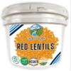 CLEAR CREEK Certified Glyphosate Residue Free Red Lentils | 25 lbs Bucket | Non-GMO | Kosher | Vegan | Non-Irradiated (Will Sprout) | Emergency Food view 1