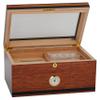 Humidor Supreme Aveiro Glasstop Cigar Humidor, Handcrafted with Finest Cherry and Black Wood, Front Mount Glass Hygrometer, Spanish Cedar Tray, Adjustable Dividers, Lock and Key Holds 80-125 Cigars view 2