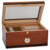 Humidor Supreme Aveiro Glasstop Cigar Humidor, Handcrafted with Finest Cherry and Black Wood, Front Mount Glass Hygrometer, Spanish Cedar Tray, Adjustable Dividers, Lock and Key Holds 80-125 Cigars view 3