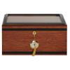 Humidor Supreme Aveiro Glasstop Cigar Humidor, Handcrafted with Finest Cherry and Black Wood, Front Mount Glass Hygrometer, Spanish Cedar Tray, Adjustable Dividers, Lock and Key Holds 80-125 Cigars view 4