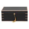 Humidor Supreme Messenia Desktop Cigar Humidor, Grey Oak with Maple Accents, Glass Hygrometer, Spanish Cedar Tray, Adjustable Dividers, Lock and Key Holds 45-80 Cigars view 4