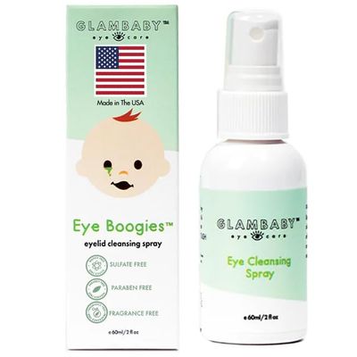 GlamBaby Eye Boogies Eyelid Cleanser Spray | Gentle Lid & Lash Hygiene | Non-Toxic, Tear-Free Formula for Kids Eyelid Cleaning (1 Pack)