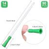 Nuanchu 90 PVC Replacement Tubings Supplies Tubes Kit Clear Replacements Hose with Flexible Rounded End for Smooth Insert (14 FR) view 2