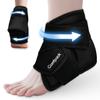 Comfpack Ankle Ice Pack Wrap for Swelling, FSA Eligible, Heel Ice Pack for Pain Relief, Hot Cold Therapy Cold Pack for Plantar Fasciitis, Achilles Tendonitis, Ankle Sprain, Foot Pain, Black view 1