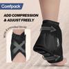 Comfpack Ankle Ice Pack Wrap for Swelling, FSA Eligible, Heel Ice Pack for Pain Relief, Hot Cold Therapy Cold Pack for Plantar Fasciitis, Achilles Tendonitis, Ankle Sprain, Foot Pain, Black view 4