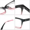REAVEE 2 Pack Oprah Style Oversized Reading Glasses for Women Men Blue Light Blocking, Ladies Stylish RetroSquare Large Computer Readers (Black Pink/Pink Leopard 1.25x) view 4