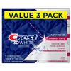 Crest 3D White Advanced Glamorous White Teeth Whitening Toothpaste, 3.8 oz, Pack of 3 view 1