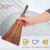 Cabilock Desktop Palm Broom 11.4 Inch Small Handheld Dust Brush with Natural Fiber Bristles for Kitchen Office Table Cleaning view 2