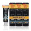 Burt's Bees Toothpaste, Natural Flavor, Charcoal with Fluoride Toothpaste, Mountain Mint, 3 x 4.7oz view 1