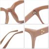 REAVEE 2 Pack Oprah Style Oversized Reading Glasses for Women Men Blue Light Blocking, Ladies Stylish RetroSquare Large Computer Readers (Red/Coffee 2.25x) view 3