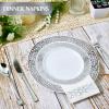 Vplus 600 Pack Paper Napkins Guest Towels Disposable Premium Quality 3-ply Dinner Napkins Disposable Soft, Absorbent, for Kitchen, Wedding, Parties, Dinners or Events(Silver) view 2