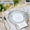 Vplus 600 Pack Paper Napkins Guest Towels Disposable Premium Quality 3-ply Dinner Napkins Disposable Soft, Absorbent, for Kitchen, Wedding, Parties, Dinners or Events(White) view 2