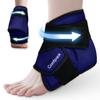 Comfpack Ankle Ice Pack Wrap for Swelling, Heel Ice Pack for Pain Relief, Hot Cold Therapy Cold Pack for Plantar Fasciitis, Achilles Tendonitis, Ankle Sprain, Foot Pain, Navy view 1
