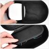 GWCASE Portable 2 in 1 Contact Lens Case and Glasses Case, Traveling Contact Cases Bag Box Holder with Soak Storage Kit Included Built-in Mirror, Tweezer, Lens Solution Bottle and Hand Strap-Black view 4