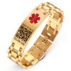 Theluckytag Upgraded Medical Bracelets Men Women with QR Code Medical Alert ID Bracelets - Titanium Steel Wristband Fits Wrists Up 8''-10'' - More Space Custom Emergency ID Info view 1