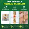 Theluckytag Upgraded Medical Bracelets Men Women with QR Code Medical Alert ID Bracelets - Titanium Steel Wristband Fits Wrists Up 8''-10'' - More Space Custom Emergency ID Info view 2