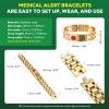 Theluckytag Upgraded Medical Bracelets Men Women with QR Code Medical Alert ID Bracelets - Titanium Steel Wristband Fits Wrists Up 8''-10'' - More Space Custom Emergency ID Info view 3