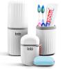 VITVITI White Toothbrush Travel Case, Portable Travel Soap Container Leakproof Dish Tray,7.88 inch Toothpaste Toothbrush Holder with Cover for Trip/Bathroom/Camping view 1