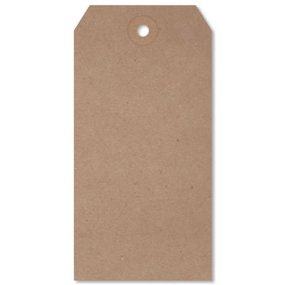 SmartSign Brown Gift Tags - Pack of 1000, 4.75" x 2.375", Size-5 Eco-Friendly Blank Tags with Reinforced Fiber Patch, 11 pt Recycled Kraft Paper Tags for Merchandise/Garments/Shipping