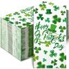 100 Pcs St Patricks Day Napkins 3 Ply Disposable Guest St Patricks Day Paper Napkins for Home Dinner Bathroom Kitchen Party Supplies view 1