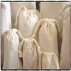 5 x 7 Inches Double Drawstring Organic Cotton Bags - Reusable Dust Bags - Gift Bags - Washable Multi Purpose Use (Natural (Pack of 100)) view 1