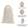5 x 7 Inches Double Drawstring Organic Cotton Bags - Reusable Dust Bags - Gift Bags - Washable Multi Purpose Use (Natural (Pack of 100)) view 4