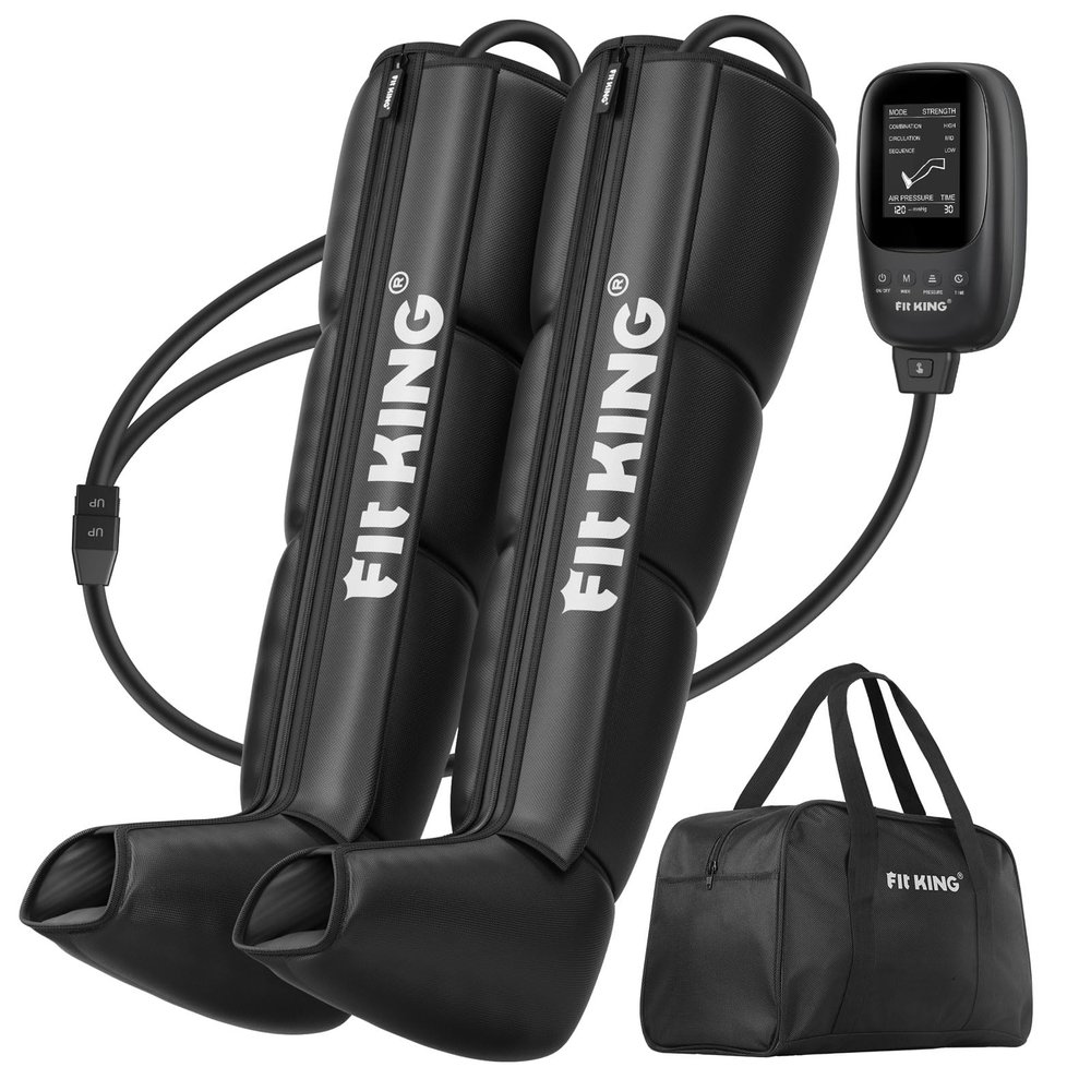 FIT KING Air Compression Recovery System,Dynamic Pressure for Circulation Improvement and Fast Recovery,Sequential Massage Boots for Athletes (Large)