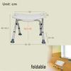 TESHY Shower Benches for Inside Shower Foldable Shower Chair, Height Adjustable Spa Seat Bath Stool for Bathroom, Shower Bench with Handles, Non-Slip Bathroom Chair for Elderly, Disabled view 2