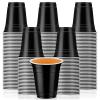 Sabary 100 Pack 12oz Valentine Plastic Cups St. Patricks Day Heavy Duty Drinking Disposable Cups with Lines for Beverage Holiday Camping Barbecues Birthday Party Outdoor Picnic(Black and White) view 1