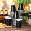 Sabary 100 Pack 12oz Valentine Plastic Cups St. Patricks Day Heavy Duty Drinking Disposable Cups with Lines for Beverage Holiday Camping Barbecues Birthday Party Outdoor Picnic(Black and White) view 4