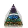 Yogmudra Orgone Pyramid Postive Energy, Amethyst Chakra Orgonites Pyramid, Orgonite Pyramid for Success, Energy Generator Healing Crystal Pyramid (Planet) view 1