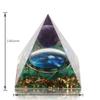 Yogmudra Orgone Pyramid Postive Energy, Amethyst Chakra Orgonites Pyramid, Orgonite Pyramid for Success, Energy Generator Healing Crystal Pyramid (Planet) view 2