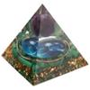 Yogmudra Orgone Pyramid Postive Energy, Amethyst Chakra Orgonites Pyramid, Orgonite Pyramid for Success, Energy Generator Healing Crystal Pyramid (Planet) view 3