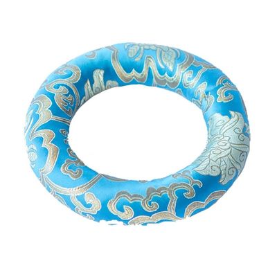 GREALY Singing Bowl Cushion Silk Brocade Ring Cushion PillowUsed for Crystal/Tibetan Singing Bowls Singing Bowls Cushion,O-RingBuddhist Sound Bowl Pad (Color : Blue-G, Size : 6 inch 1 pc)