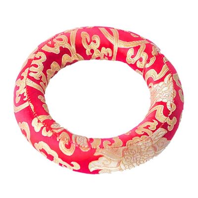 GREALY Singing Bowl Cushion Silk Brocade Ring Cushion PillowUsed for Crystal/Tibetan Singing Bowls Singing Bowls Cushion,O-RingBuddhist Sound Bowl Pad (Color : Red-C, Size : 6 inch 1 pc)