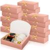 SWANGSA 16Pcs Gift Boxes with Lids, 10.6''x7.8''x3.1'' Pink Kraft Paper Gift Box, Bridesmaid Proposal Box with Ribbon and 70pcs Adhesive Dots, for Wedding, Packaging, Present, Birthday, Cupcake Boxes view 1