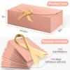 SWANGSA 16Pcs Gift Boxes with Lids, 10.6''x7.8''x3.1'' Pink Kraft Paper Gift Box, Bridesmaid Proposal Box with Ribbon and 70pcs Adhesive Dots, for Wedding, Packaging, Present, Birthday, Cupcake Boxes view 2