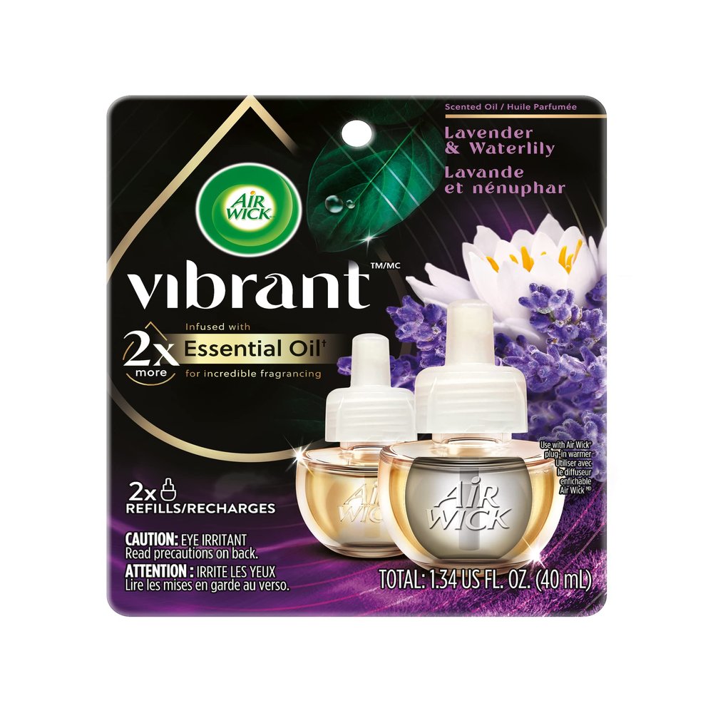 AIR WICK Scented Oil - Vibrant Twin Refill Lavender & Waterlily 6/(2x.67) oz.