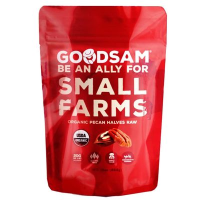 GOODSAM Organic Raw Pecan Halves 24oz, Gluten Free, Regenerative Farming, Vegan, Keto, Direct Trade