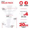 20oz Clear Plastic Serving Bowls (4 Pack) Medium Disposable Candy Dishes, Buffet Containers, Chips, Popcorn, Snacks, Mints, Salad Bar, Snack Bowl, Parties, Office Desk, Bridal Shower, Party Supplies view 2