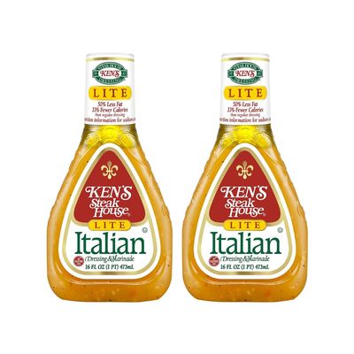 Ken's Steak House Lite Italian Dressing & Marinade, 16 Fl Oz (Pack of 2)